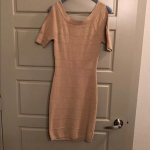 Gold Bebe dress
